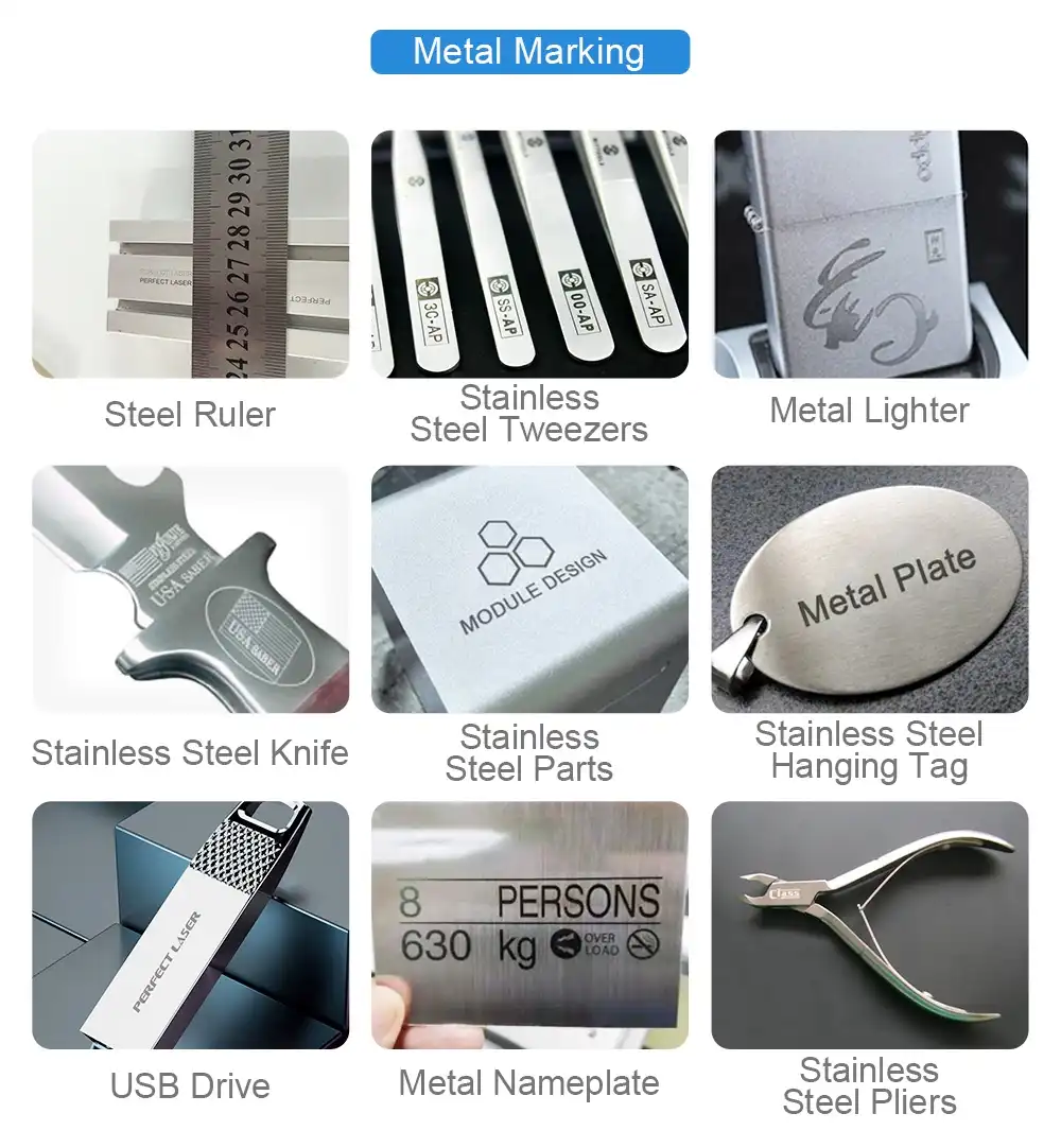 fiber laser mark for metal