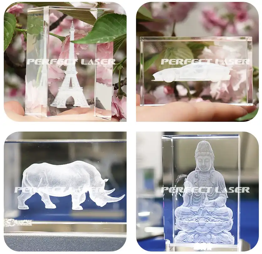 UV laser crystal engraving